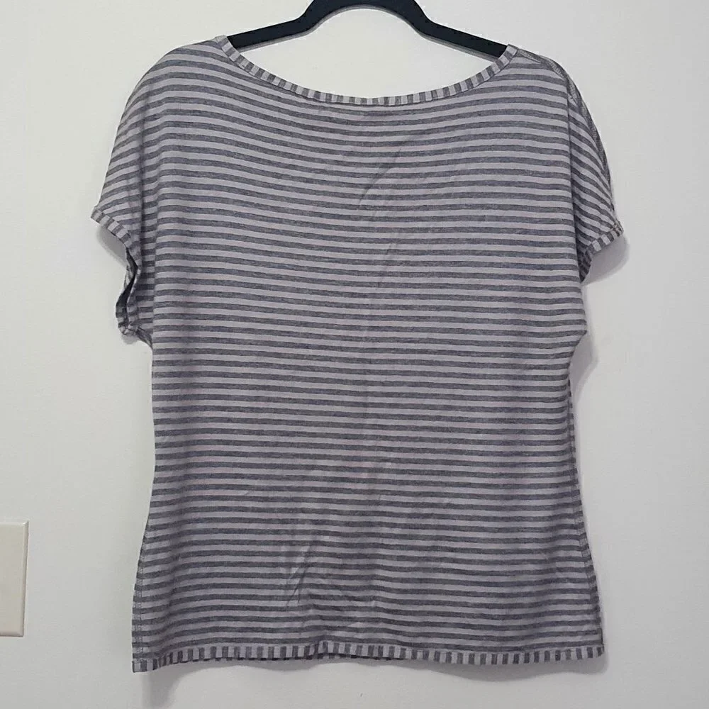 St. John Tan Stripe Top and Sweater Set